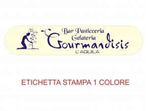 Etichette adesive per pasticcerie, bar, panetterie e gelaterie (mm 63x13)  (cod.4/I )